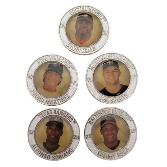Lot of 5 2005 Major League Baseball Superstar Medallions E993 - Picture 9 of 9